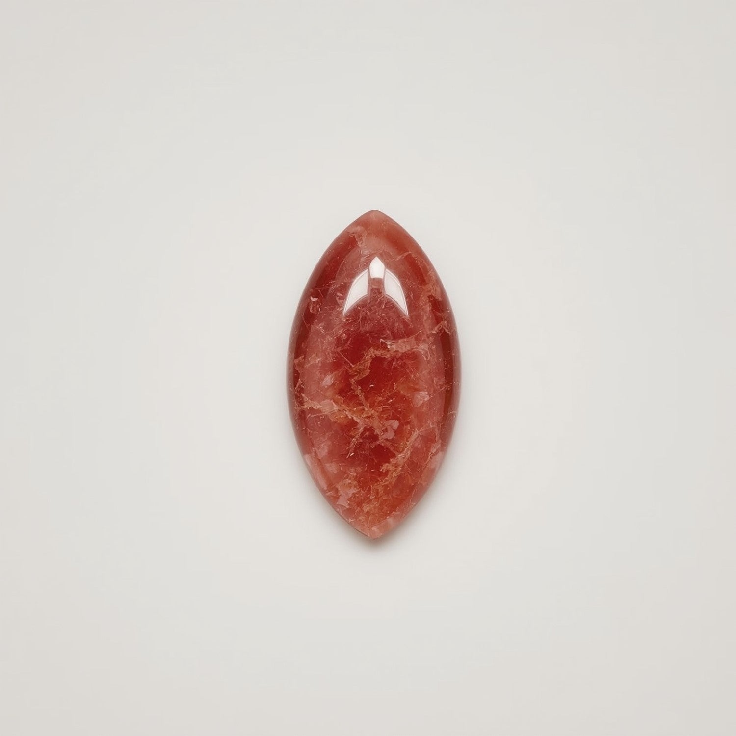 Red Strawberry Quartz 1PC Small 5x10 MM Marquise  Cabochon Red Genuine semi Precious Loose Gemstones Main image