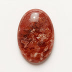 Red Strawberry Quartz 1PC Large 10x12 MM Oval Cabochon Red Fiery semi Precious Loose Gemstone