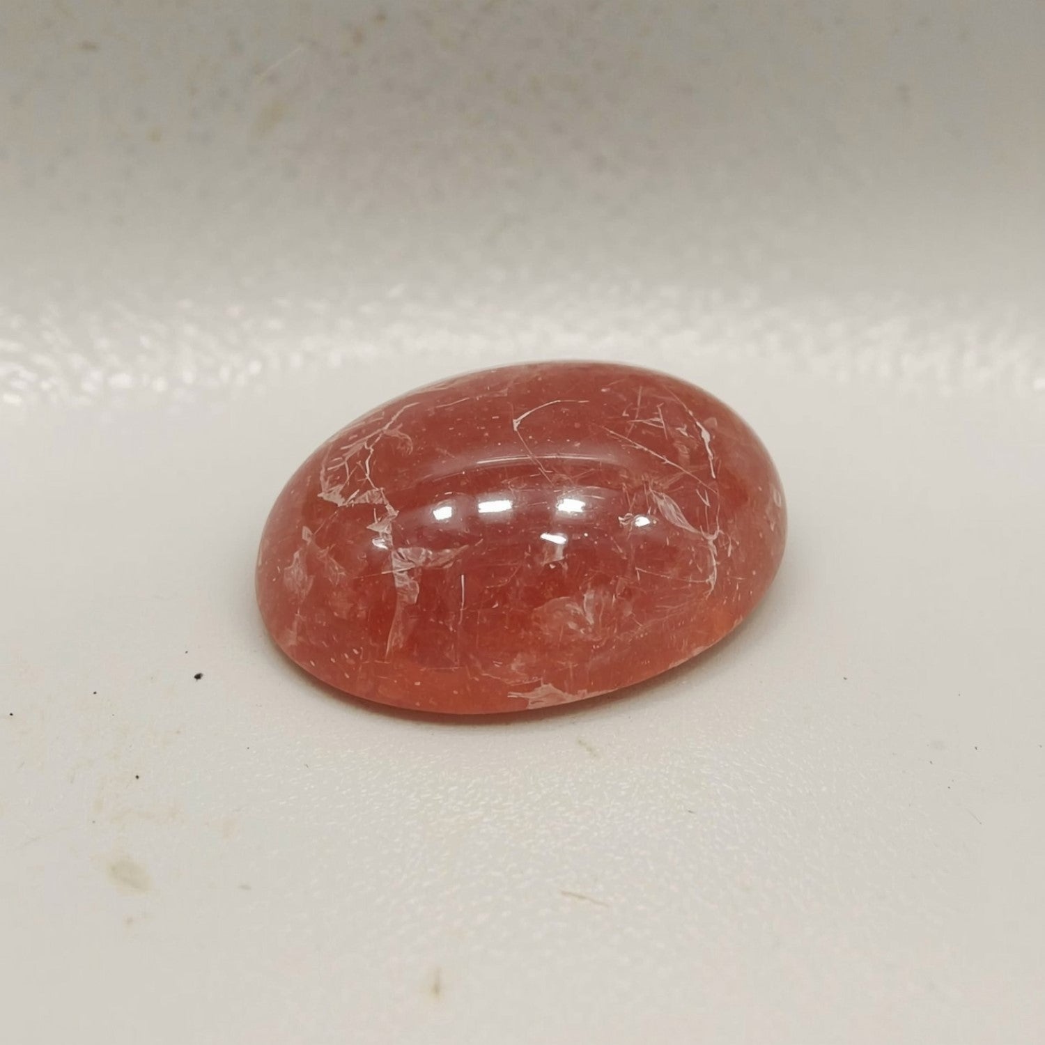 Red Strawberry Quartz 1PC Large 10x12 MM Oval Cabochon Red Fiery semi Precious Loose Gemstone Secondary image