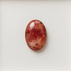 Red Strawberry Quartz 10PC Tiny 4x6 MM Oval Cabochon Red Luster semi Precious Precious Gemstone