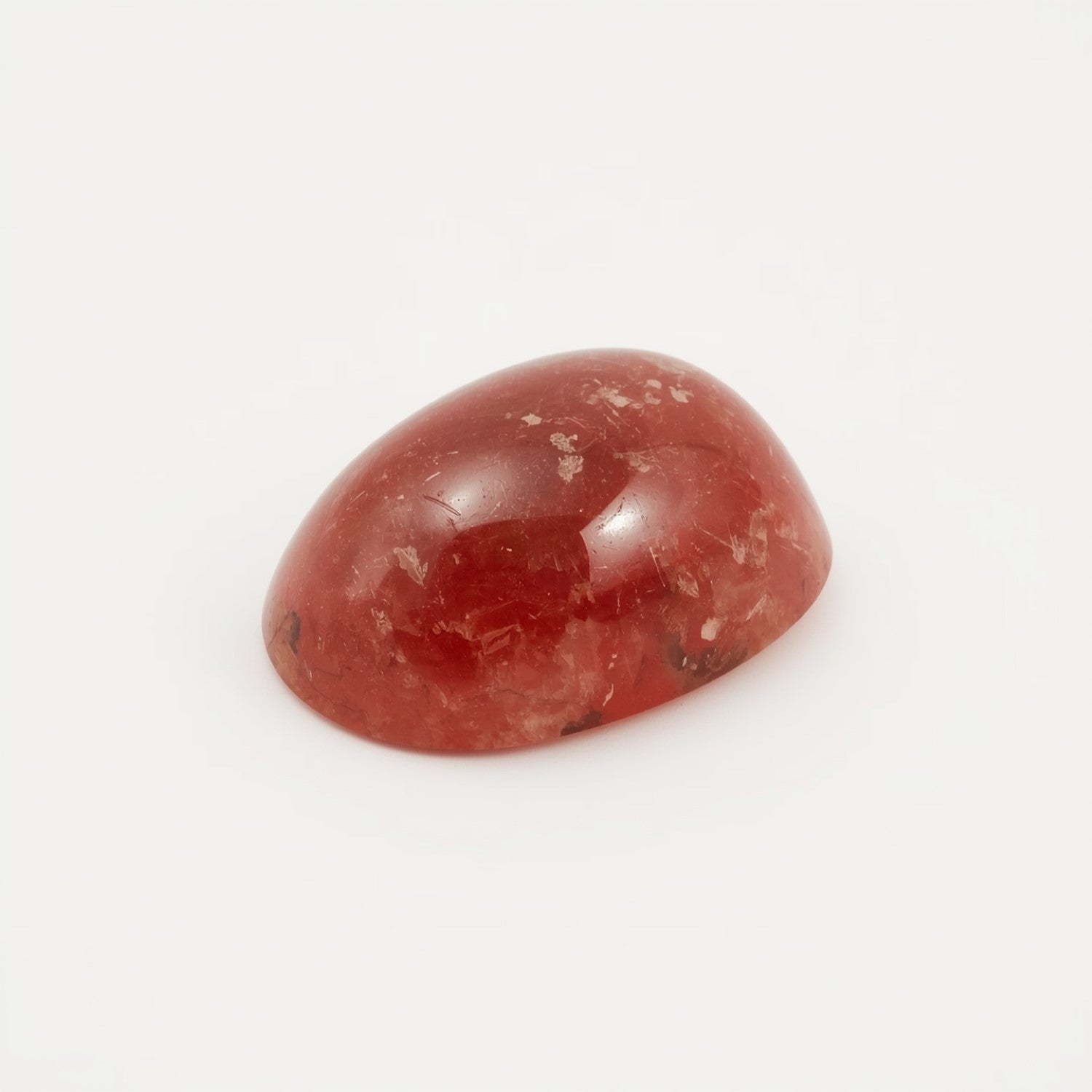 Red Strawberry Quartz 1PC Small 6x9 MM Oval Cabochon Red Fine semi Precious Loose Gemstone