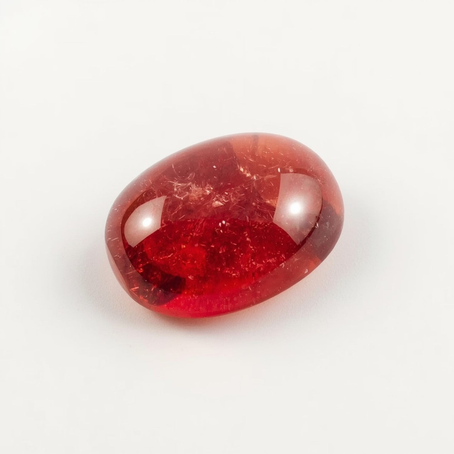 Red Strawberry Quartz 1PC Medium 7x10 MM Oval Cabochon Red Natural semi Precious Semi Precious Gemstone Immagine principale del prodotto