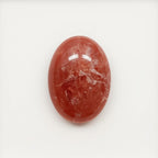 Red Strawberry Quartz 1PC Medium 7x10 MM Oval Cabochon Red Natural semi Precious Semi Precious Gemstone