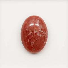 Red Strawberry Quartz 1PC Medium 7x10 MM Oval Cabochon Red Natural semi Precious Semi Precious Gemstone
