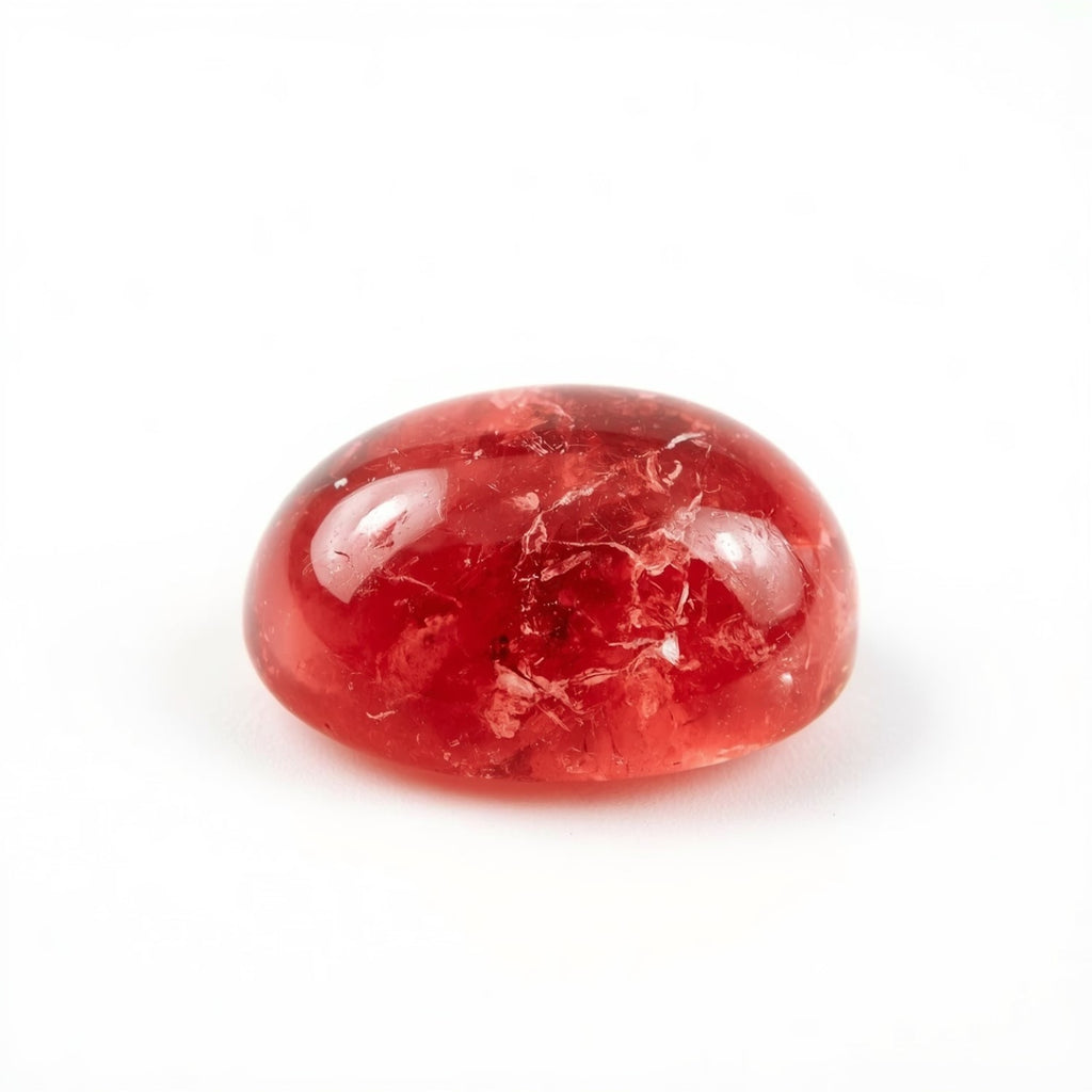 Red Strawberry Quartz 1PC Medium 8x10 MM Oval Cabochon Red Genuine semi Precious Precious Gemstone