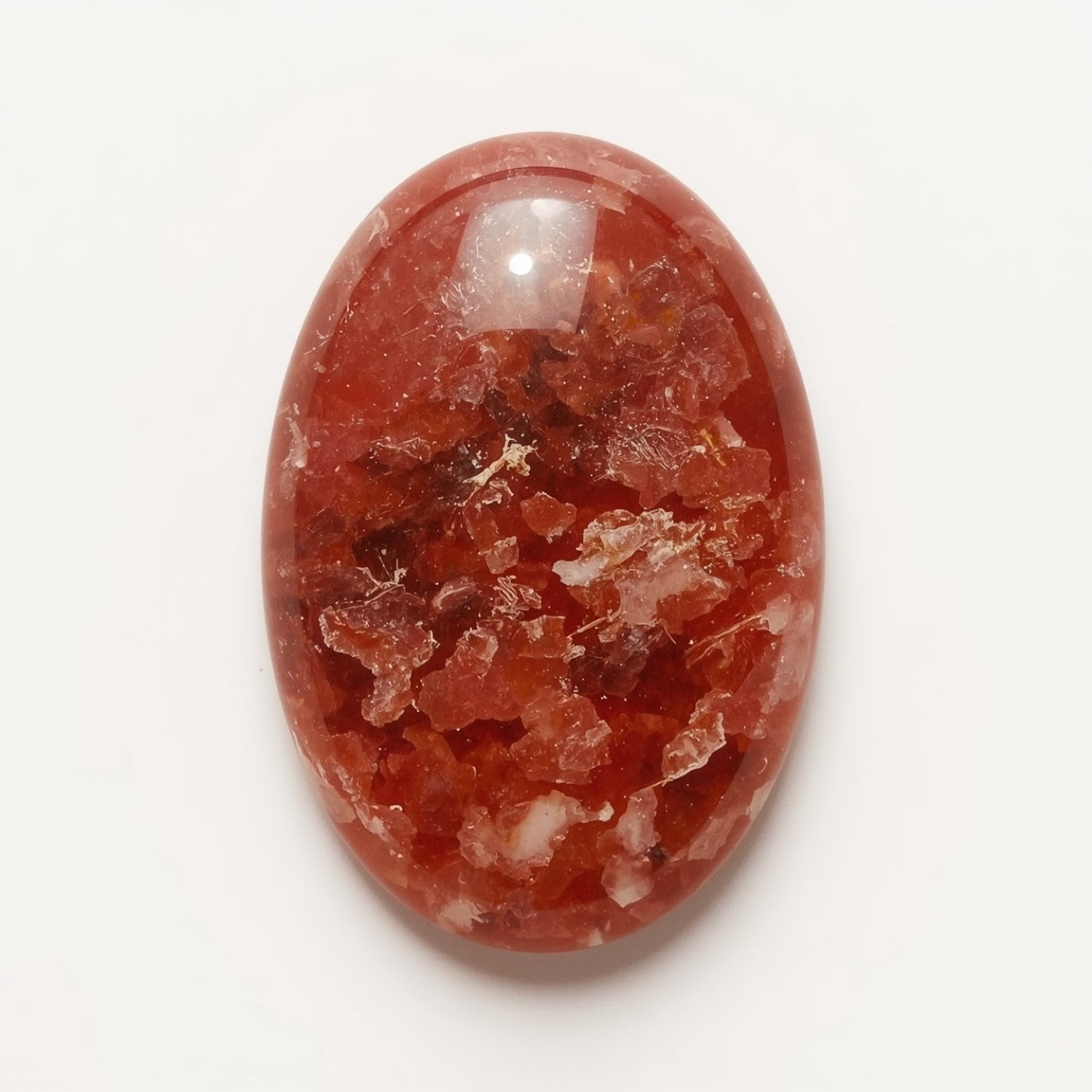 Red Strawberry Quartz 1PC Large 9x11 MM Oval Cabochon Red Superior semi Precious Gems
