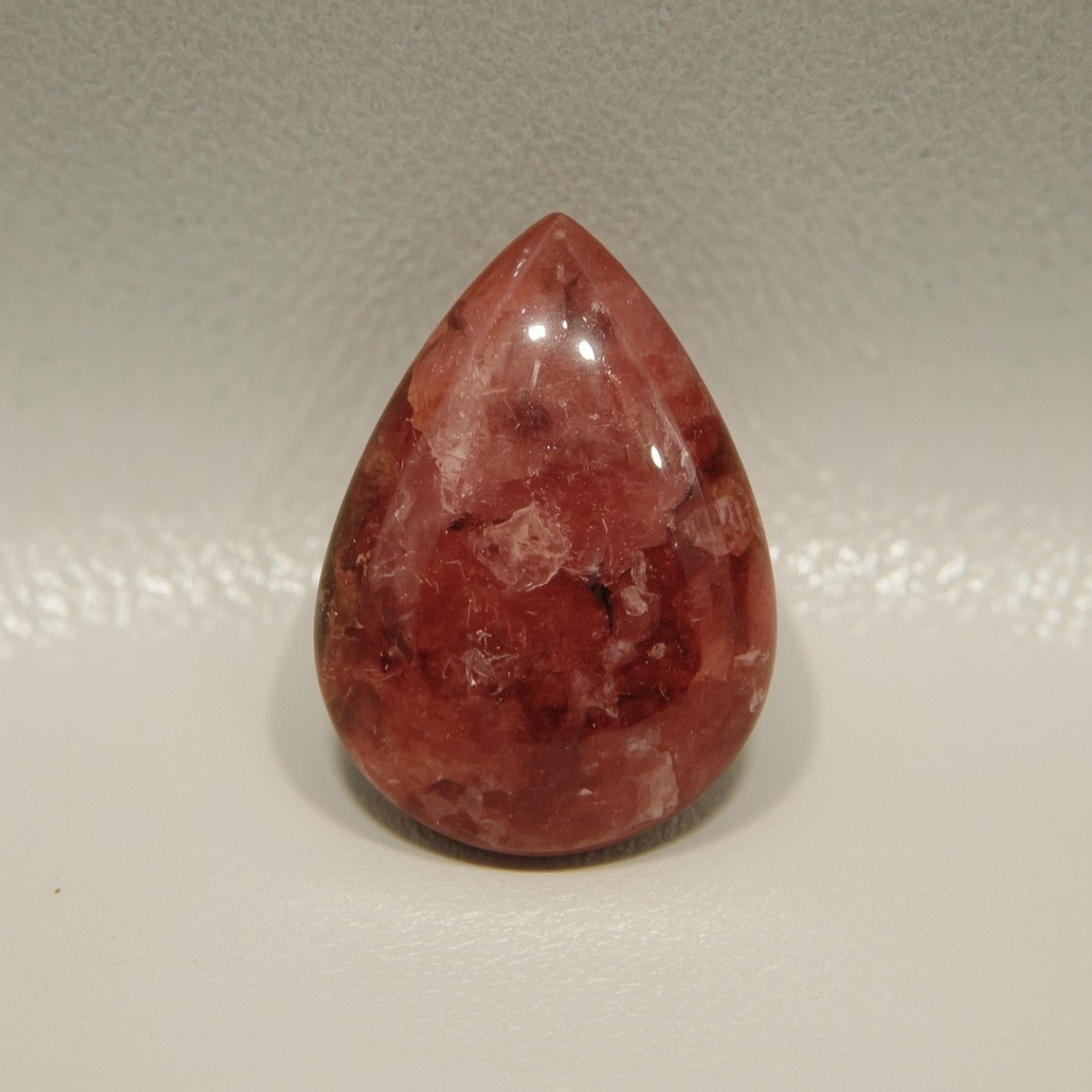 Roter Erdbeerquarz, 10 Stück, winzige 3 x 5 mm Birnen-Cabochon, rot, hochwertige, lose Halbedelsteine Zweitbild