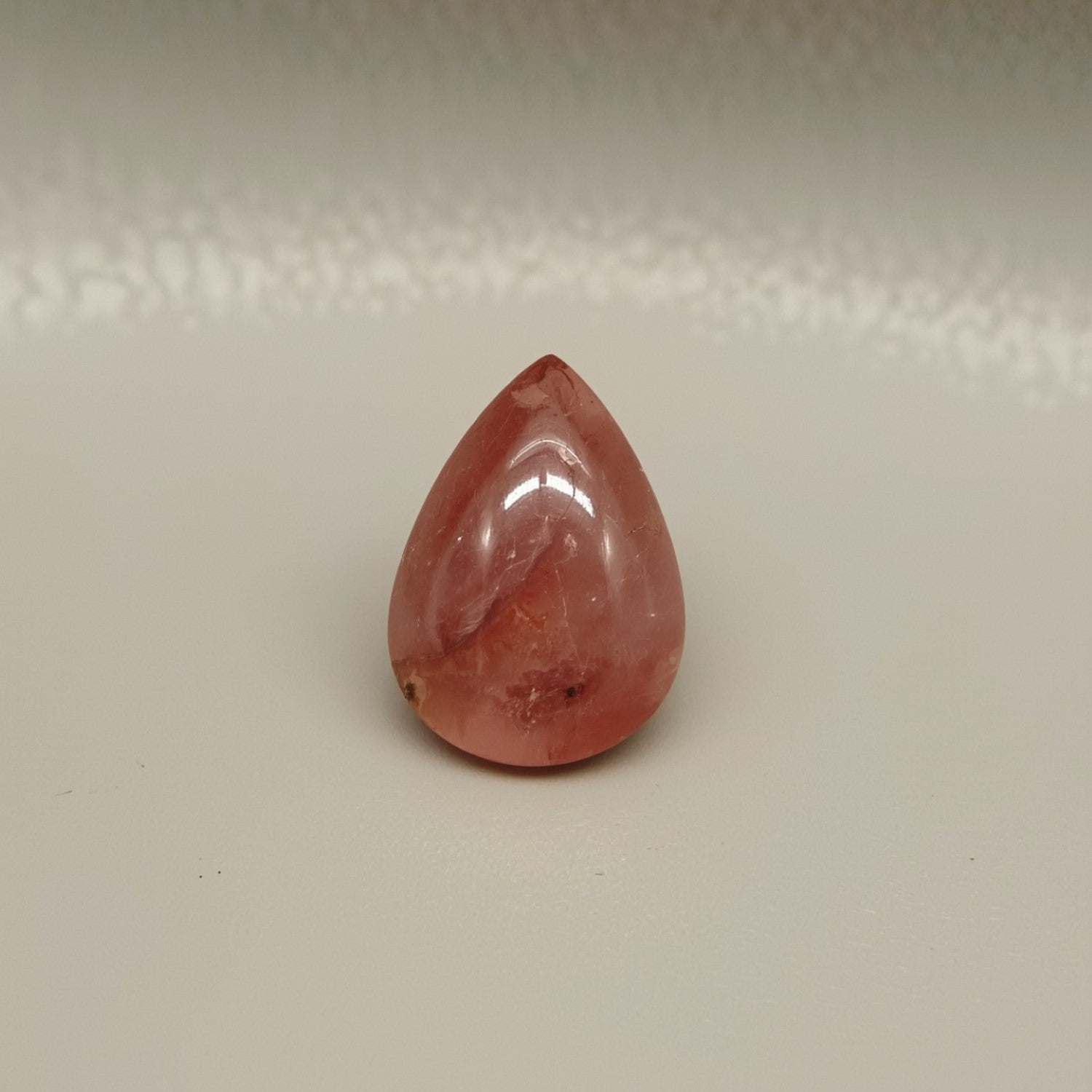 Red Strawberry Quartz 1PC Small 6x8 MM Pear Cabochon Red Superior semi Precious Gems Main image