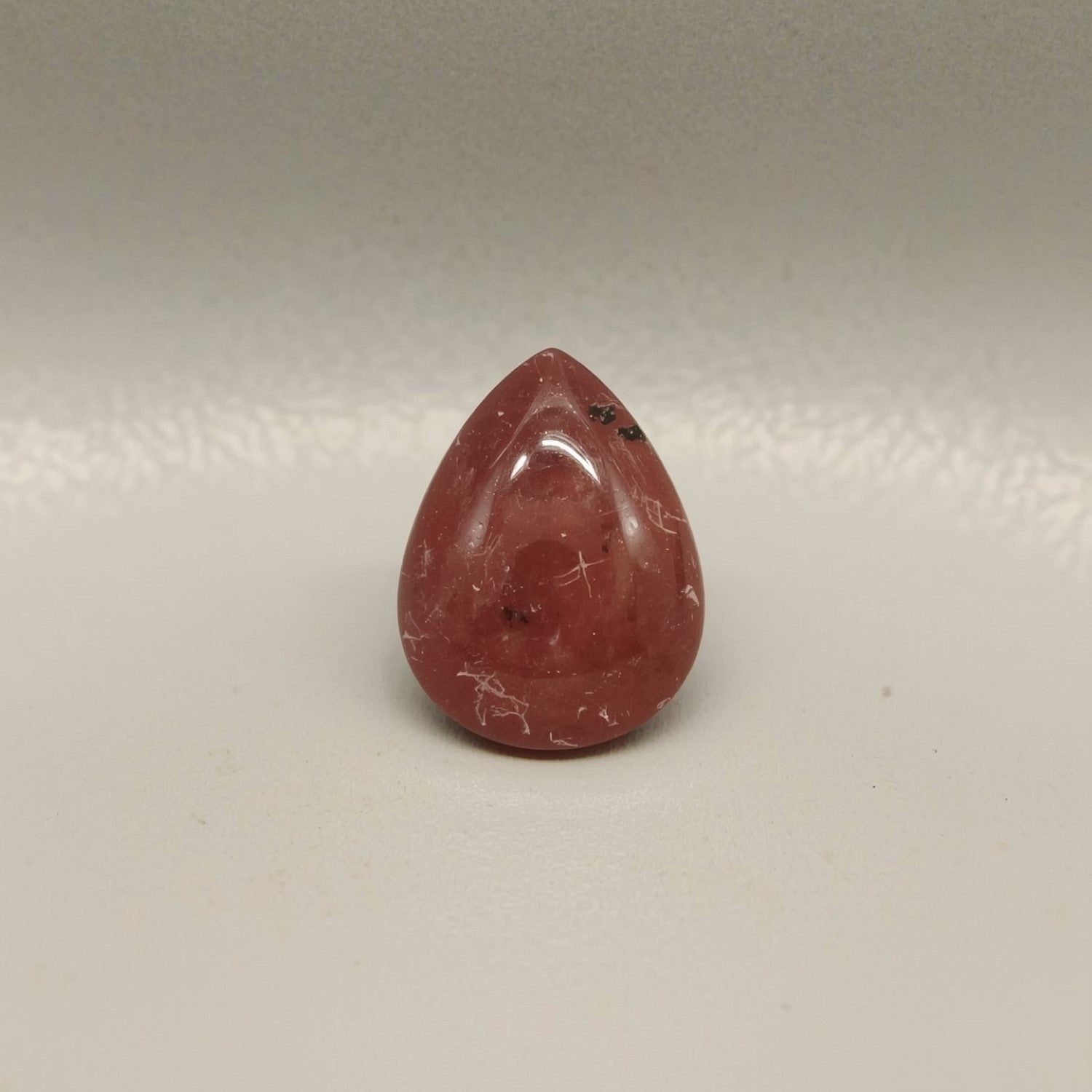 Red Strawberry Quartz 1PC Medium 7x10 MM Pear Cabochon Red Brilliant semi Precious Loose Gemstones