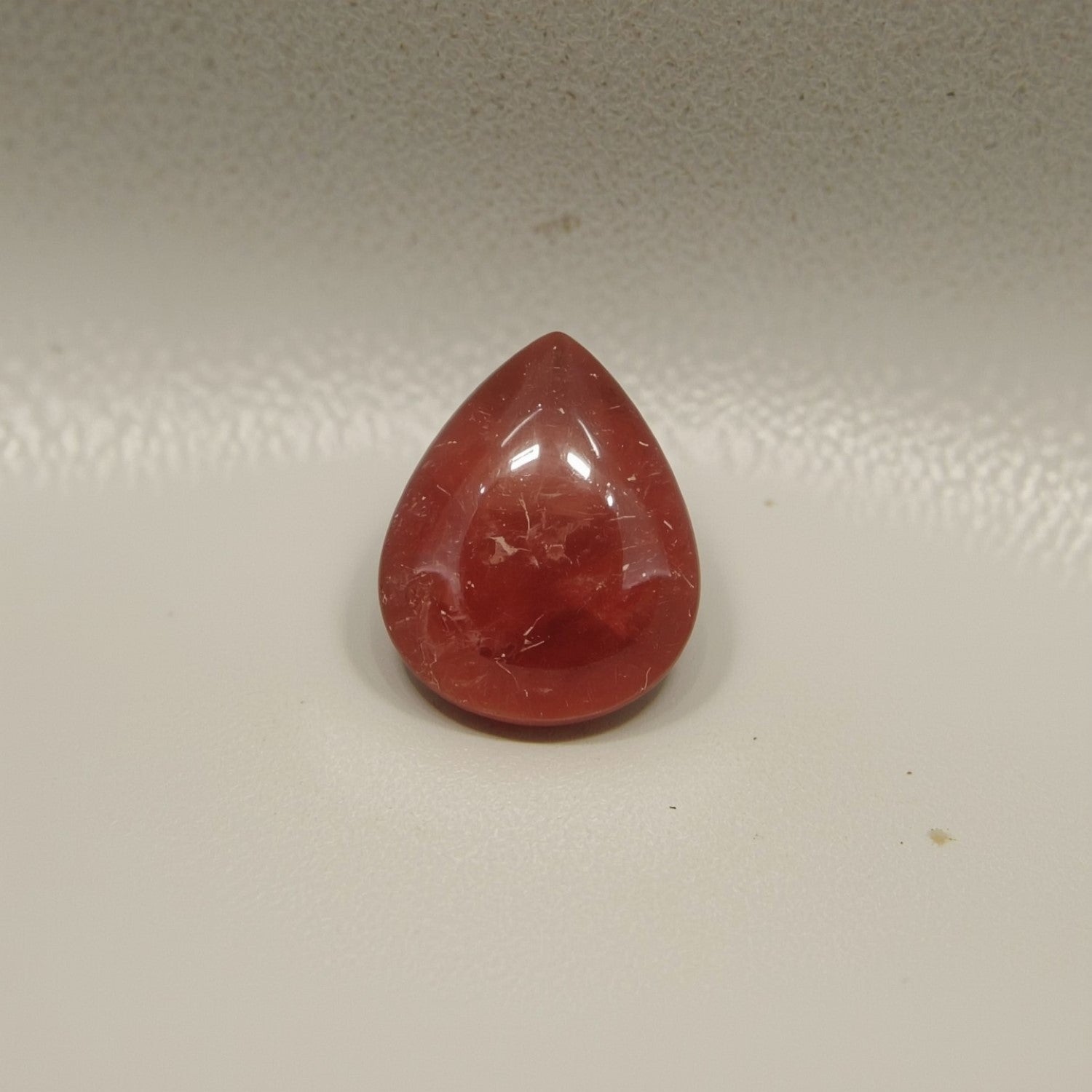 Red Strawberry Quartz 1PC Medium 7x10 MM Pear Cabochon Red Brilliant semi Precious Loose Gemstones Image secondaire du produit