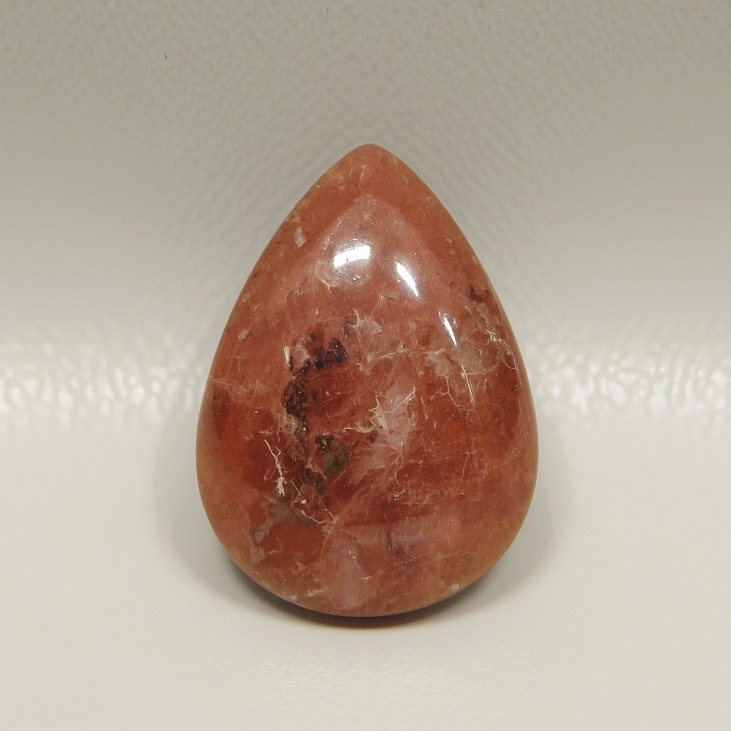 Red Strawberry Quartz 1PC Small 7x9 MM Pear Cabochon Red Fiery semi Precious Loose Gemstone