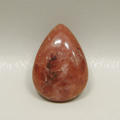 Red Strawberry Quartz 1PC Small 7x9 MM Pear Cabochon Red Fiery semi Precious Loose Gemstone