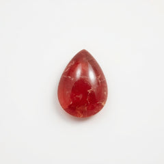 Red Strawberry Quartz 1PC Medium 8x10 MM Pear Cabochon Red Sparkling semi Precious Semi Precious Gemstone