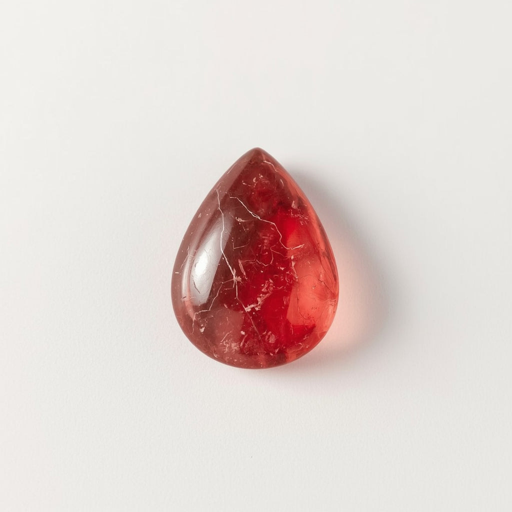Red Strawberry Quartz 1PC Large 8x12 MM Pear Cabochon Red Splendid semi Precious Gems