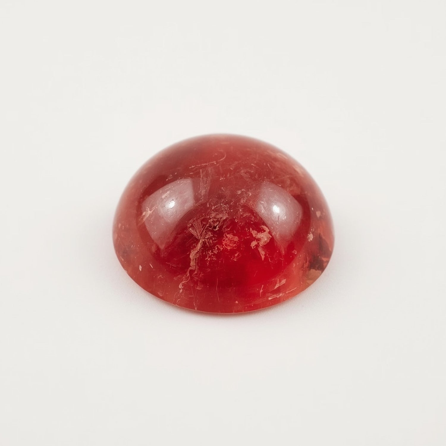 Red Strawberry Quartz 1PC Large 10x10 MM Round Cabochon Red Pure semi Precious Loose Gemstones Main image