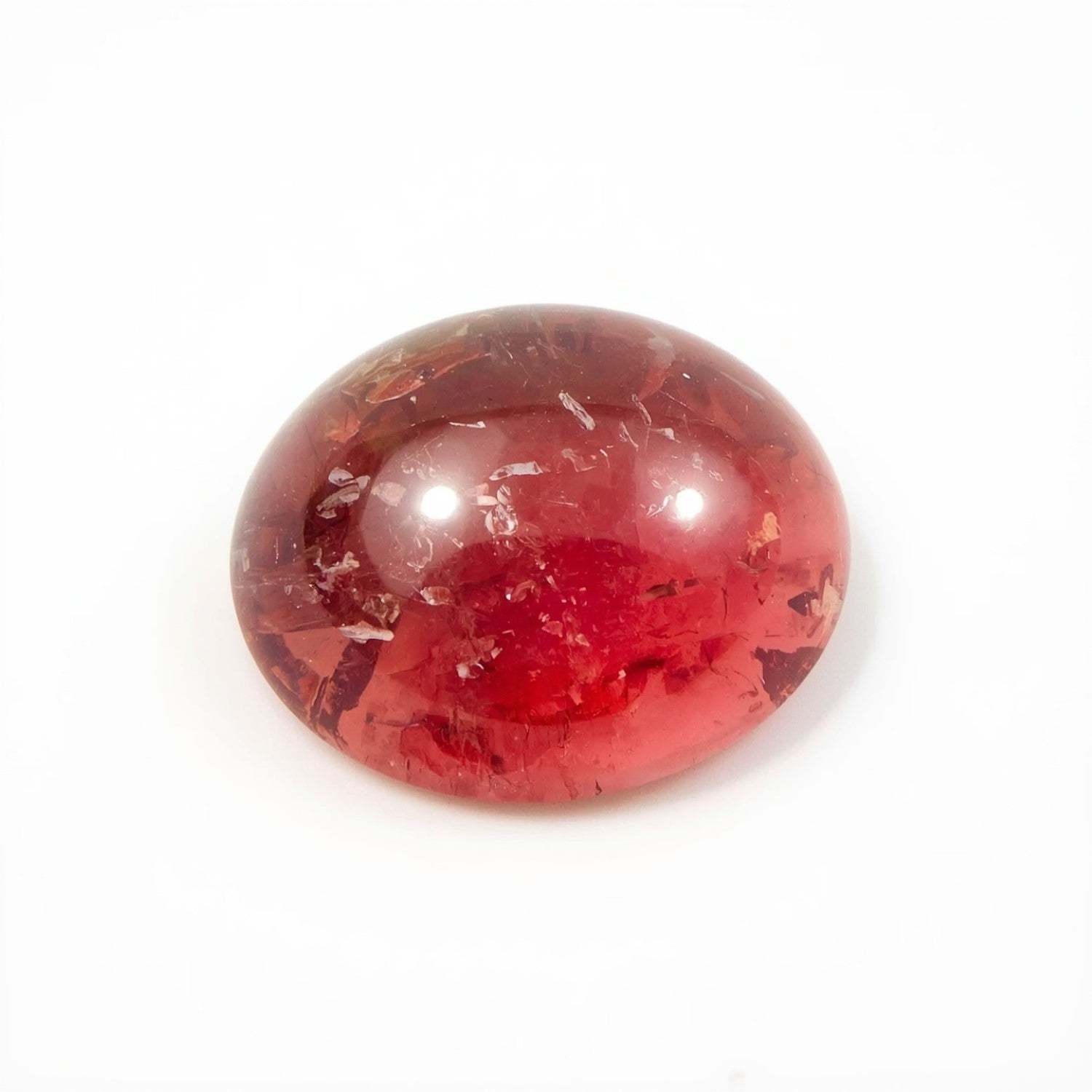 Red Strawberry Quartz 1PC Large 11x11 MM Round Cabochon Red Fiery semi Precious Semi Precious Gemstone