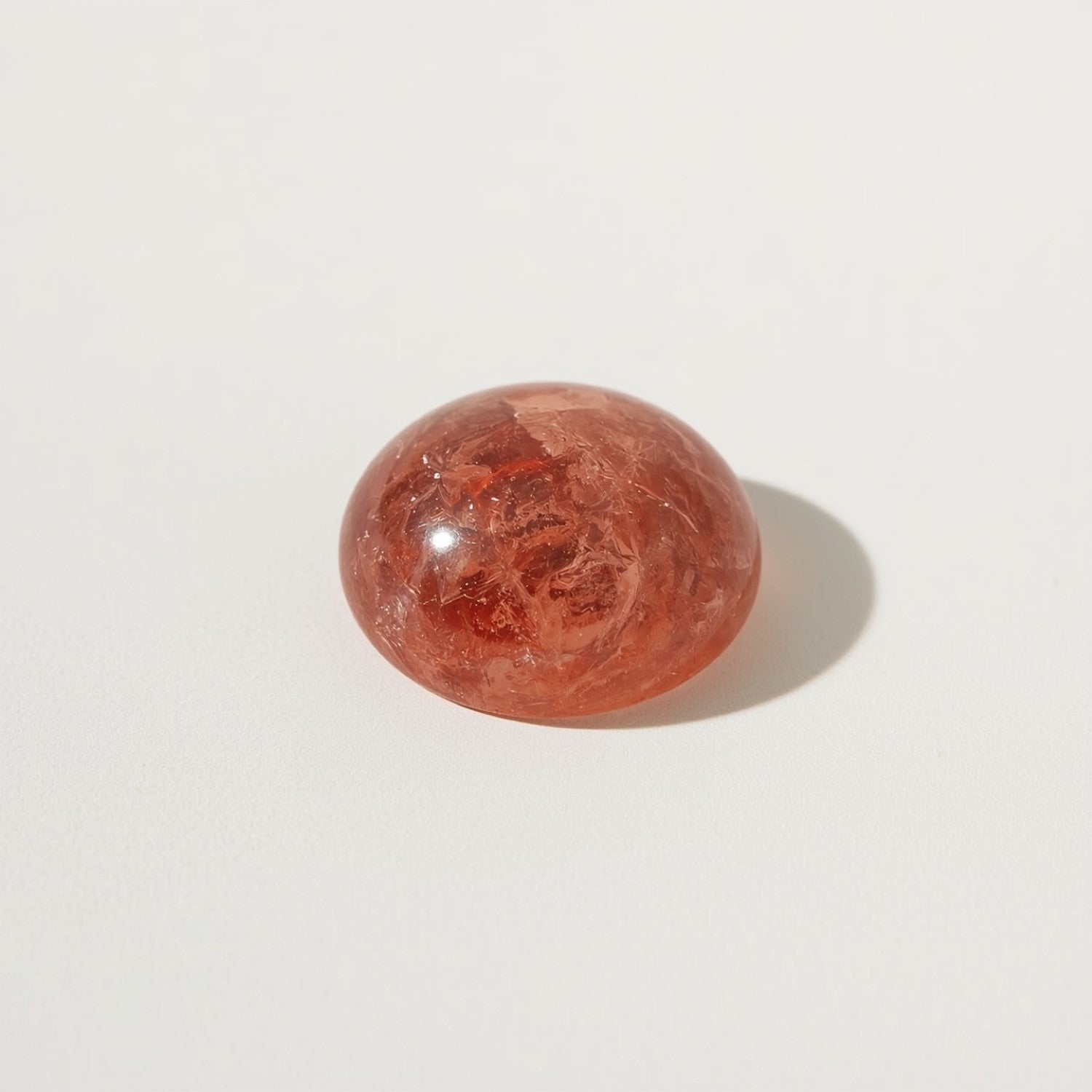 Red Strawberry Quartz 1PC Large 11x11 MM Round Cabochon Red Fiery semi Precious Semi Precious Gemstone