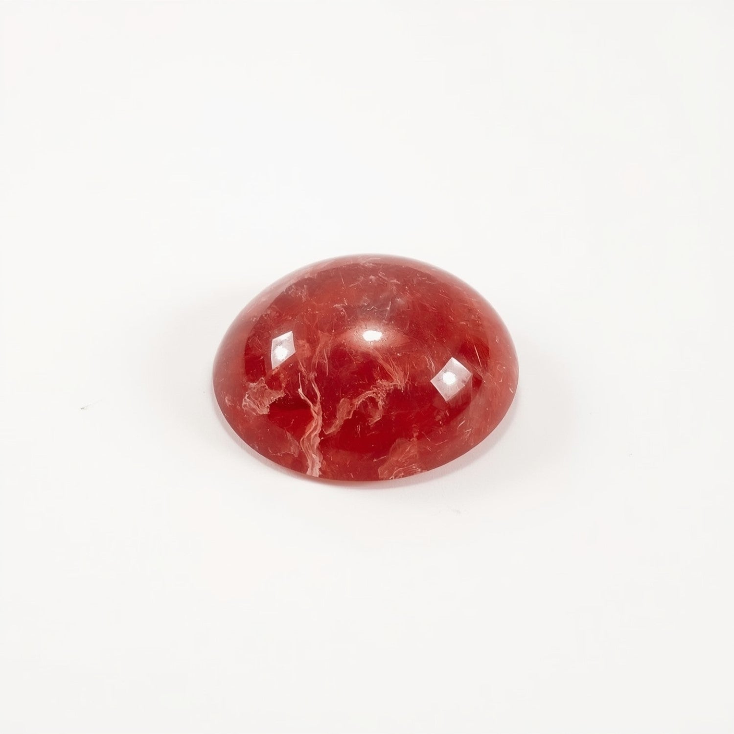 Red Strawberry Quartz 10PC Tiny 3x3 MM Round Cabochon Red Lustrous semi Precious Loose Gemstone