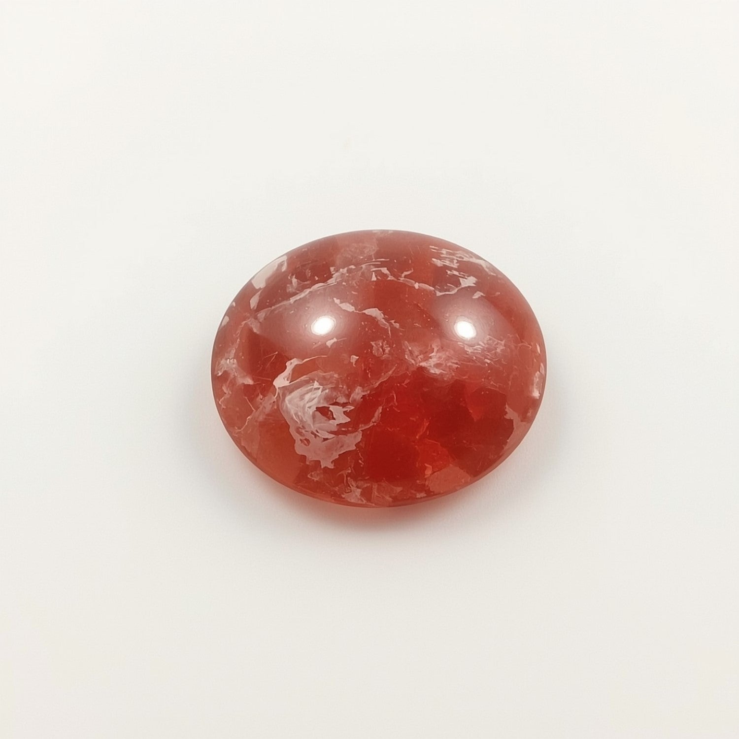 Red Strawberry Quartz 10PC Tiny 4x4 MM Round Cabochon Red Shine semi Precious Loose Gemstones Main image