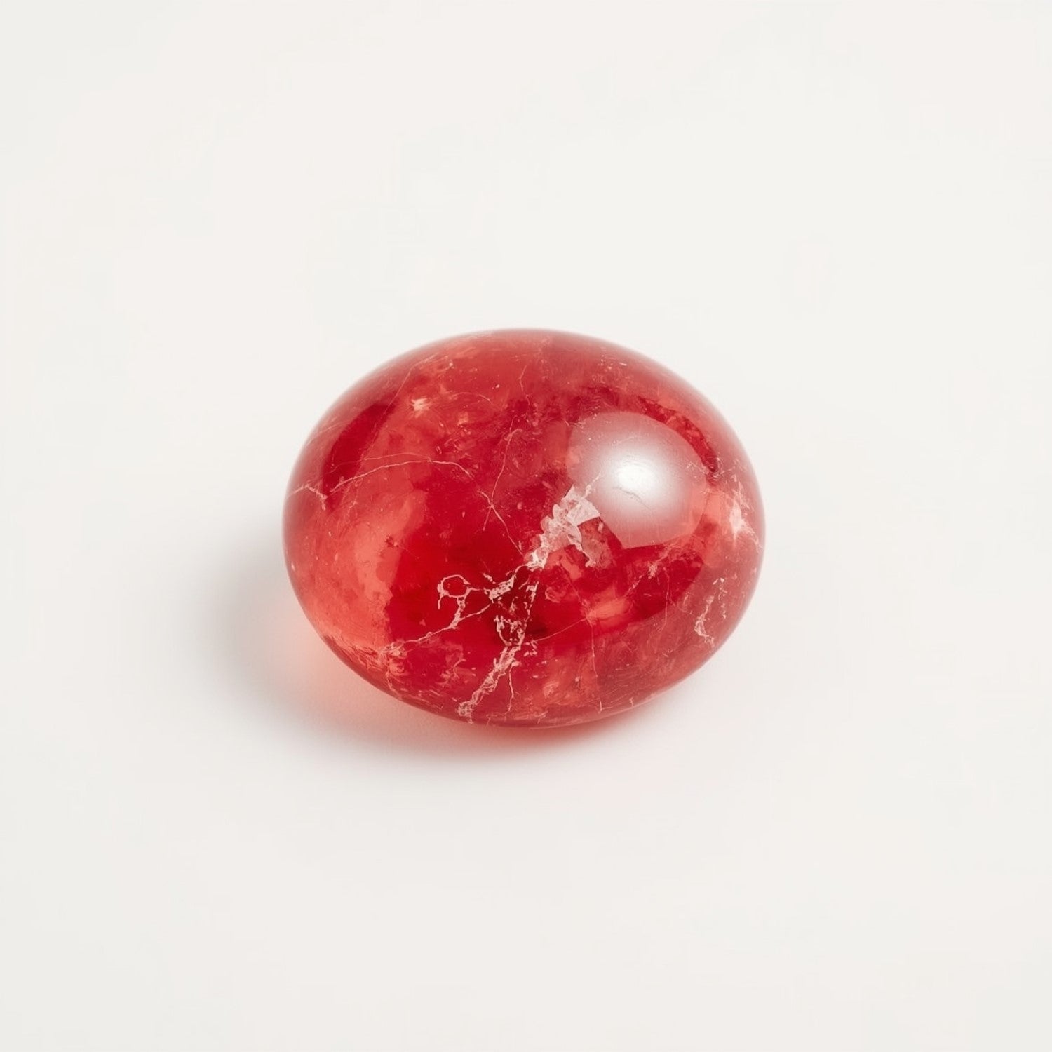 Red Strawberry Quartz 10PC Tiny 4x4 MM Round Cabochon Red Shine semi Precious Loose Gemstones Secondary image