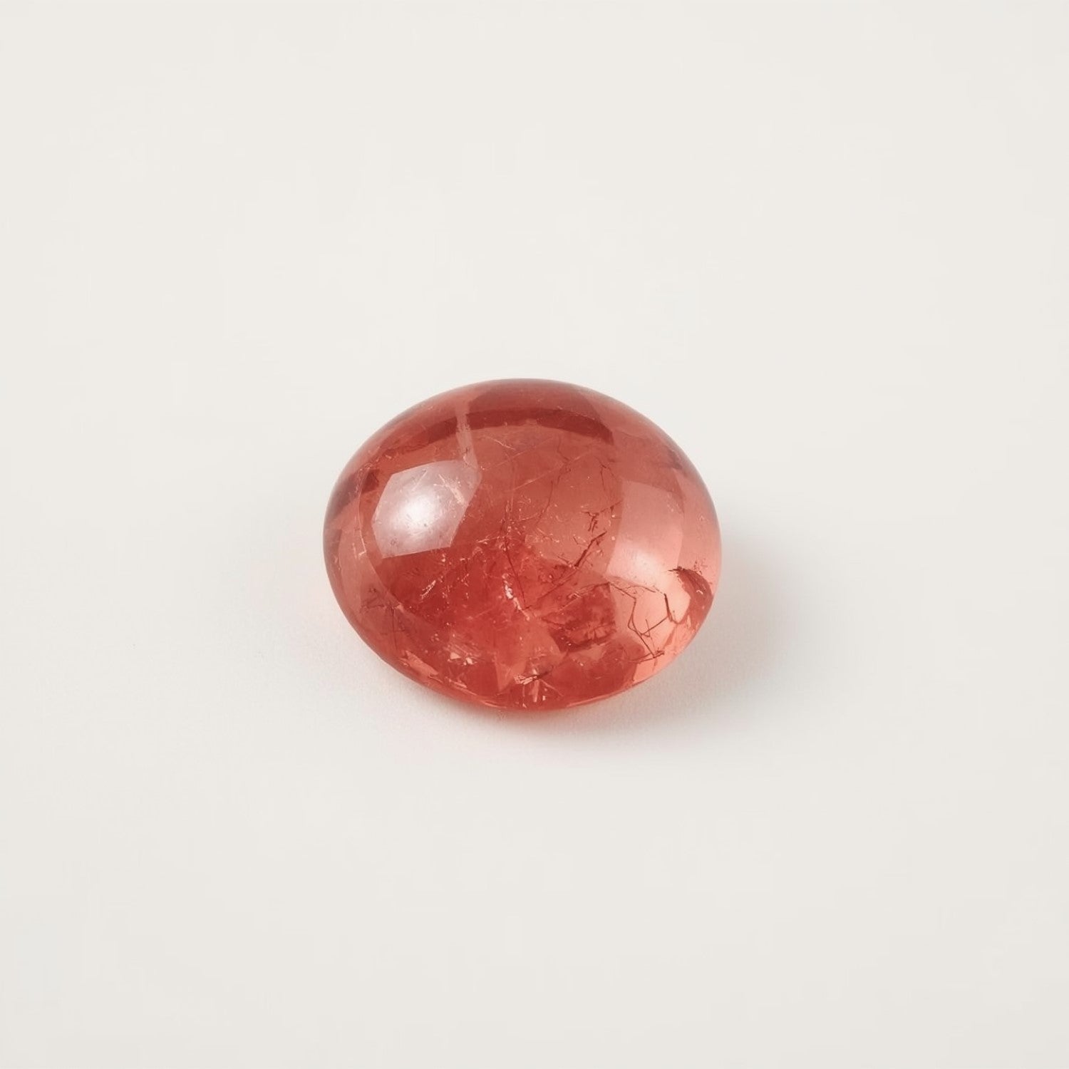 Red Strawberry Quartz 1PC Tiny 6x6 MM Round Cabochon Red High-Quality semi Precious Precious Gemstone