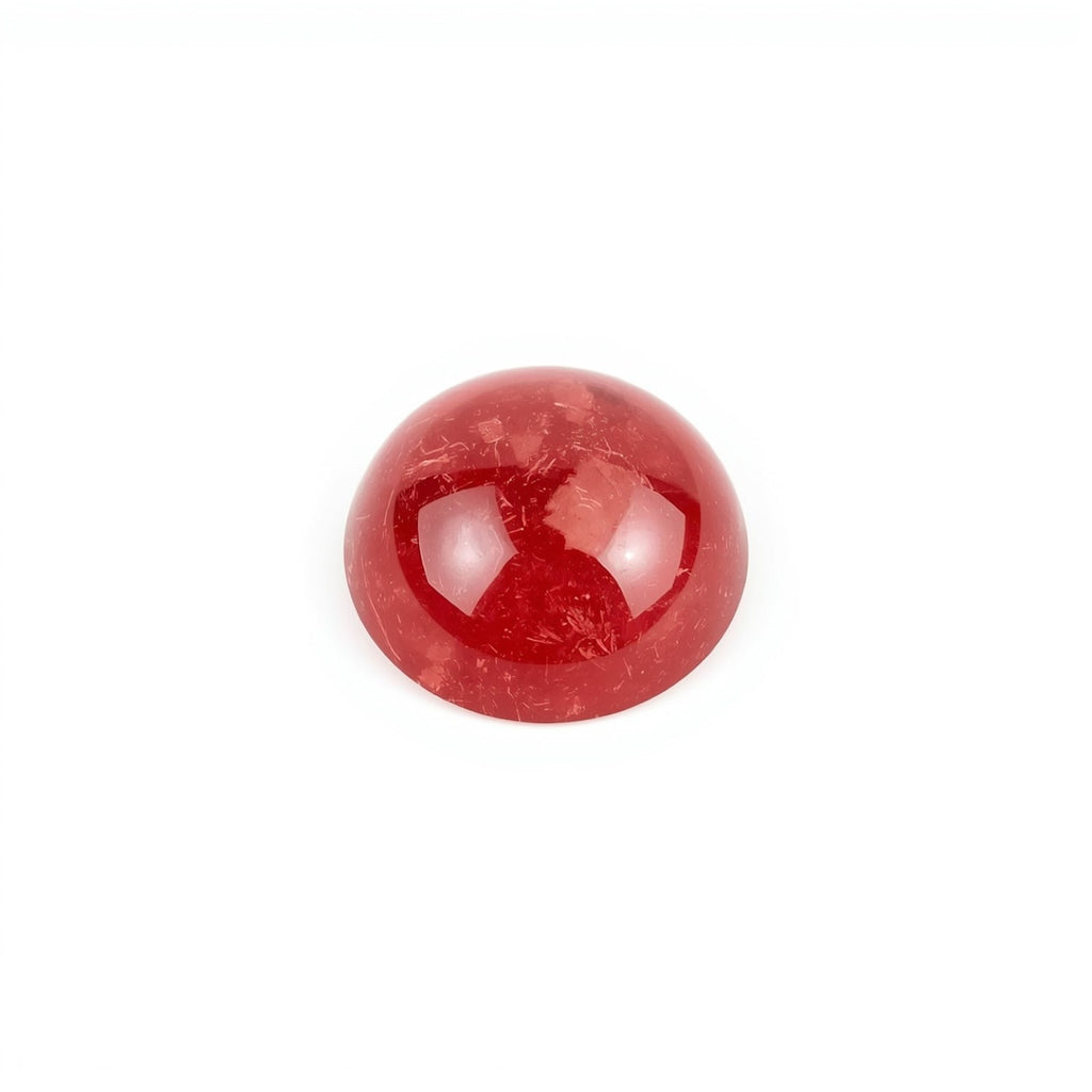 Red Strawberry Quartz 1PC Small 7x7 MM Round Cabochon Red Natural semi Precious Gems