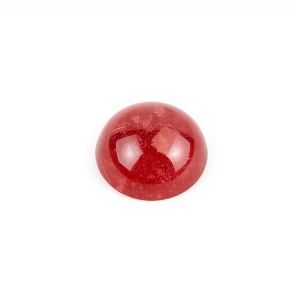Red Strawberry Quartz 1PC Small 7x7 MM Round Cabochon Red Natural semi Precious Gems