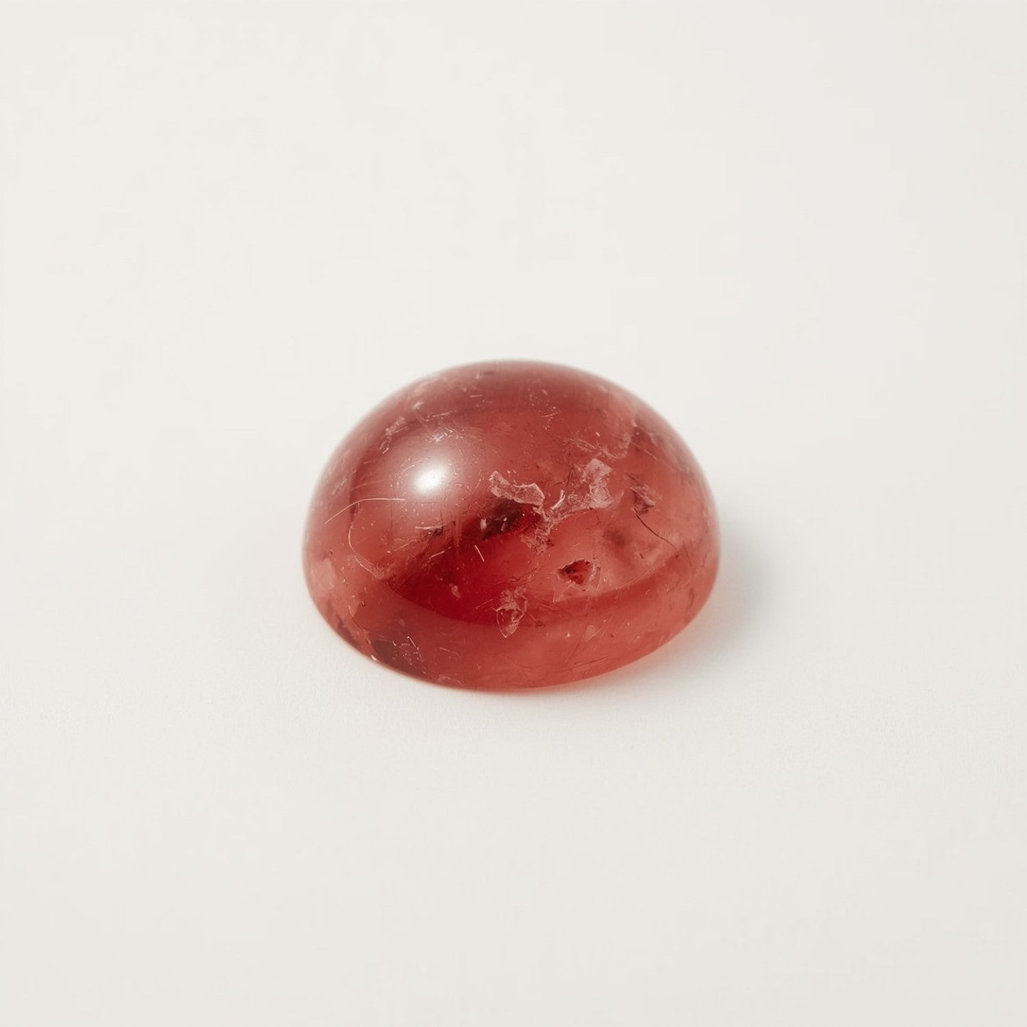 Red Strawberry Quartz 1PC Small 7x7 MM Round Cabochon Red Natural semi Precious Gems Secondary image