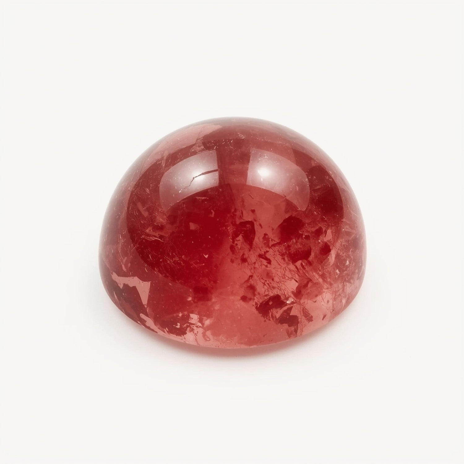 Red Strawberry Quartz 1PC Medium 9x9 MM Round Cabochon Red Superior semi Precious Loose Gemstone Main image