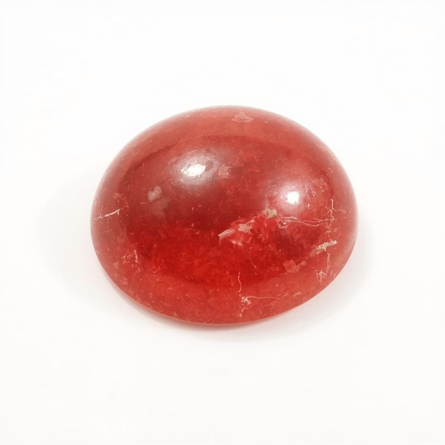 Red Strawberry Quartz 1PC Medium 9x9 MM Round Cabochon Red Superior semi Precious Loose Gemstone Secondary image