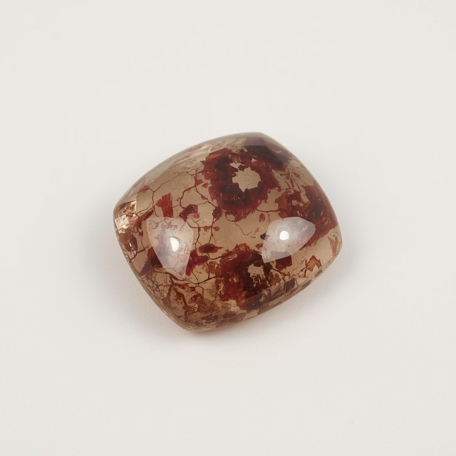 Red Strawberry Quartz 1PC Large 11x11 MM Square Cabochon Red Genuine semi Precious Loose Gemstones Secondary image