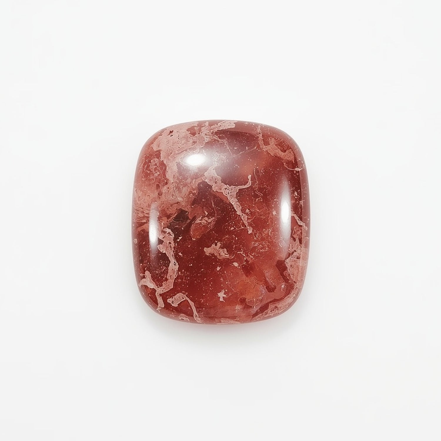 Red Strawberry Quartz 1PC Small 8x8 MM Square Cabochon Red Fine semi Precious Gems Sekundär produktbild