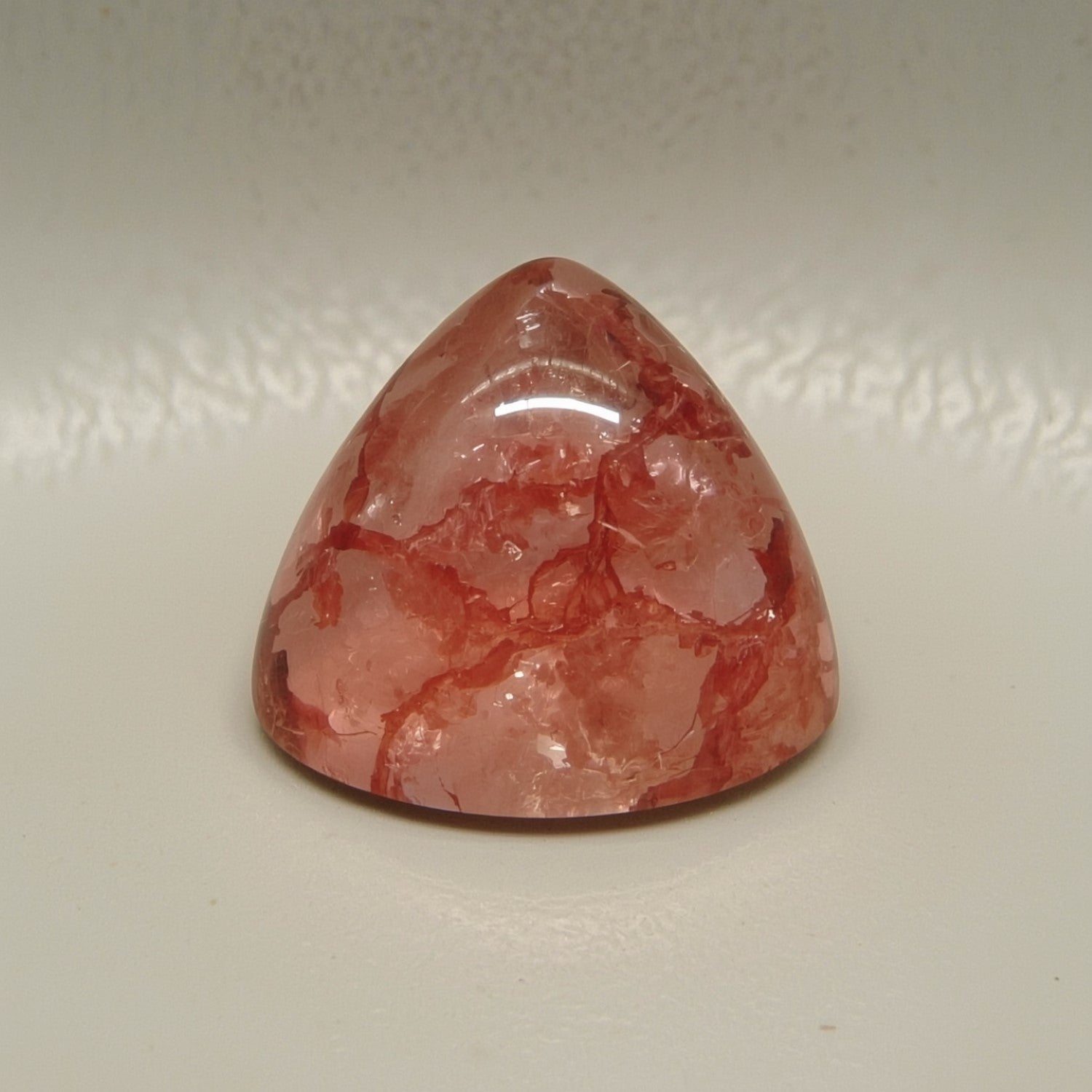 Red Strawberry Quartz 1PC Large 10x10 MM Triangle Cabochon Red Luster semi Precious Precious Gemstone