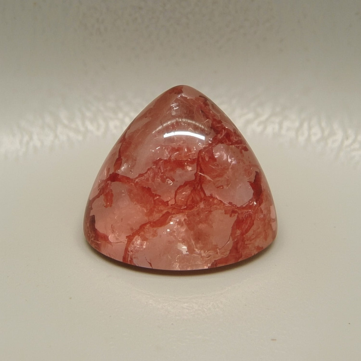 Red Strawberry Quartz 10PC Tiny 5x5 MM Triangle Cabochon Red Fiery semi Precious Gems