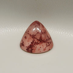 Red Strawberry Quartz 1PC Small 8x8 MM Triangle Cabochon Red Polished semi Precious Loose Gemstones