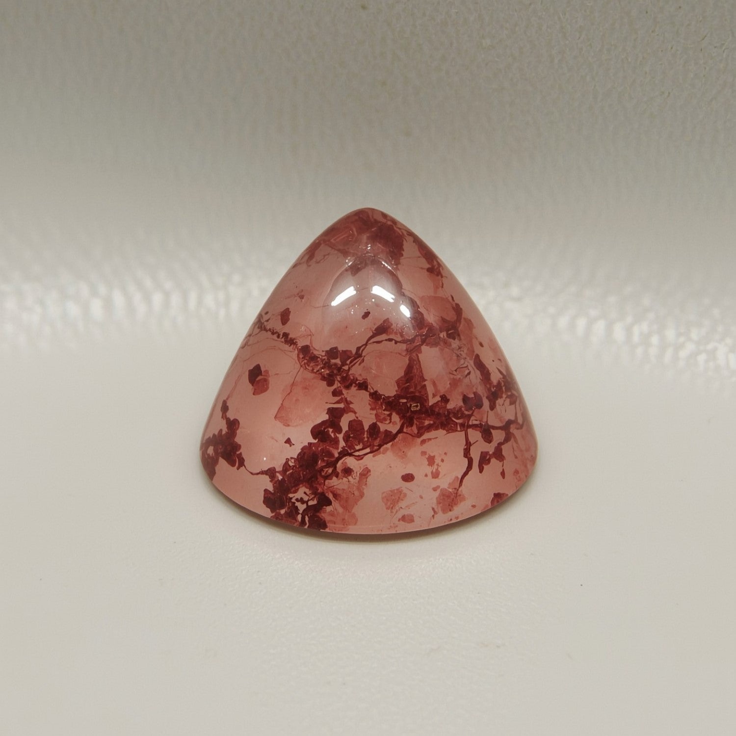 Red Strawberry Quartz 1PC Medium 9x9 MM Triangle Cabochon Red Splendid semi Precious Semi Precious Gemstone