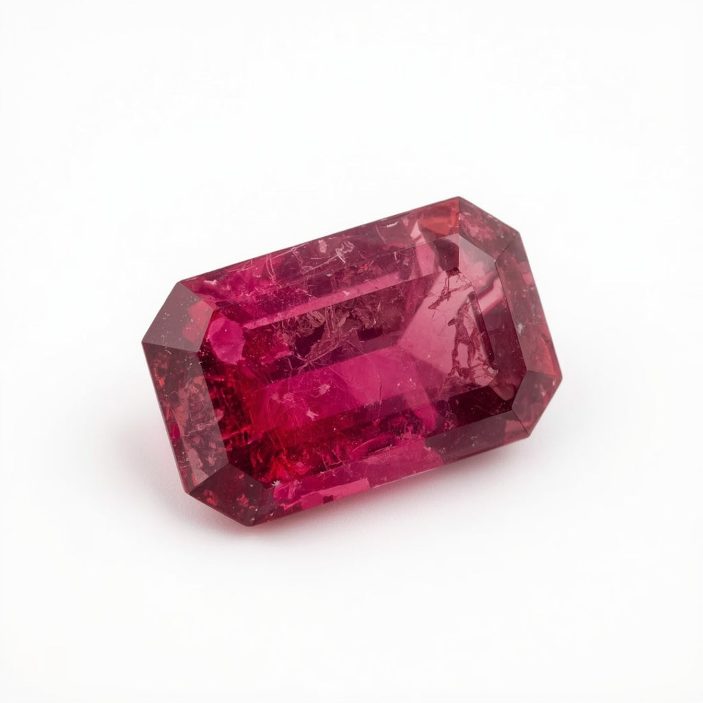 Ruby (GF) 1PC Small 5x10 MM Baguette Faceted Pink Fine Precious Loose Gemstone