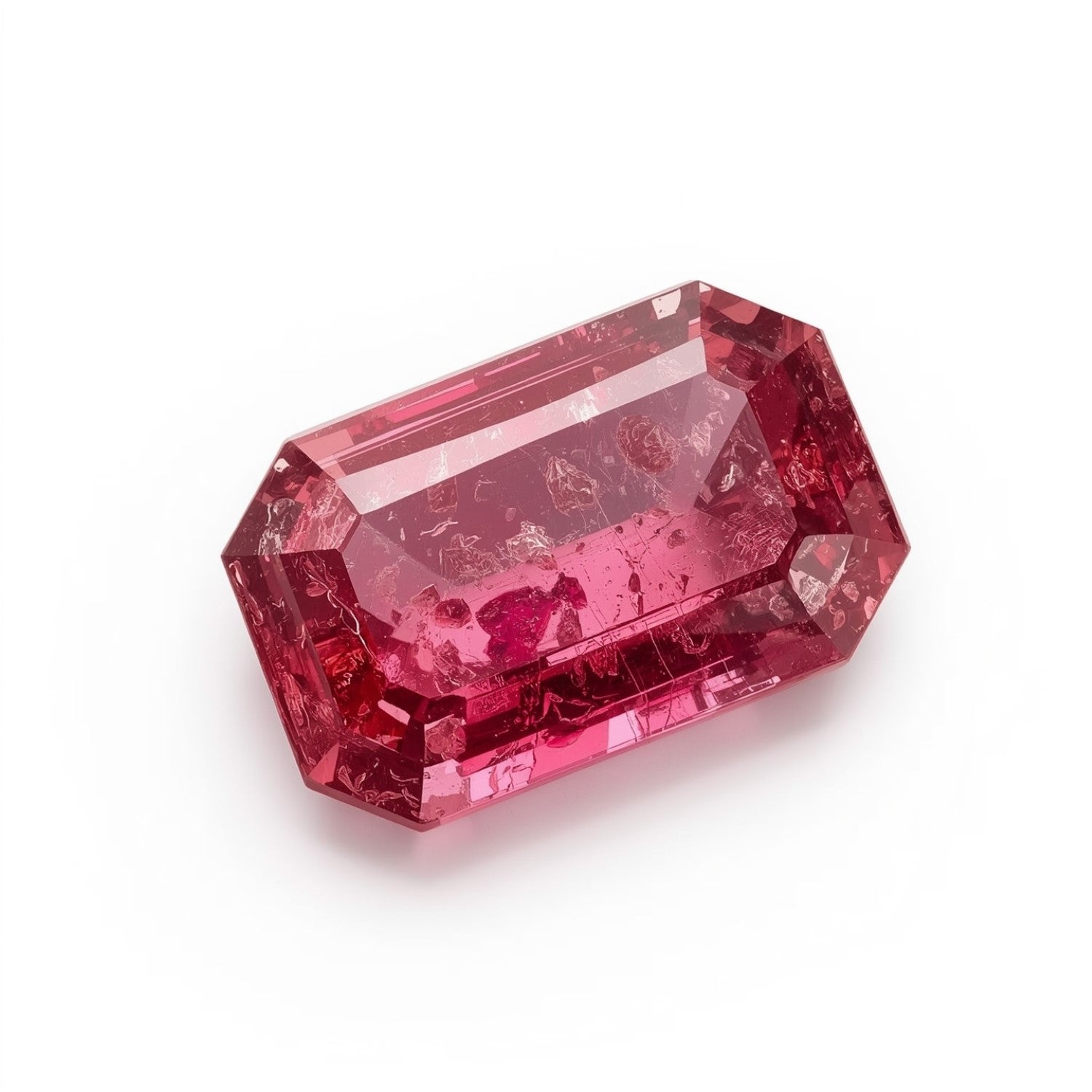 Ruby (GF) 1PC Medium 7x14 MM Baguette Faceted Pink Natural Precious Gems Главное изображение товара
