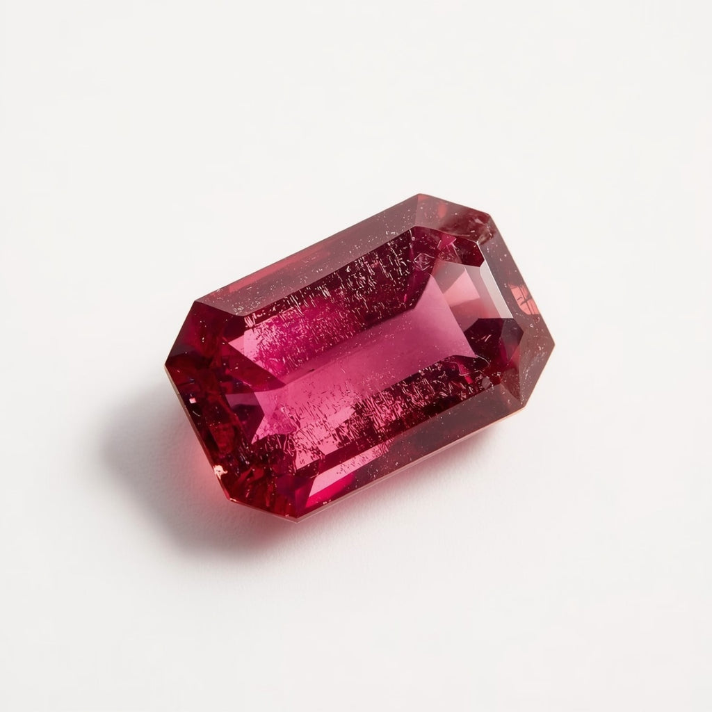 Ruby (GF) 1PC Large 8x16 MM Baguette Faceted Pink Genuine Precious Loose Gems