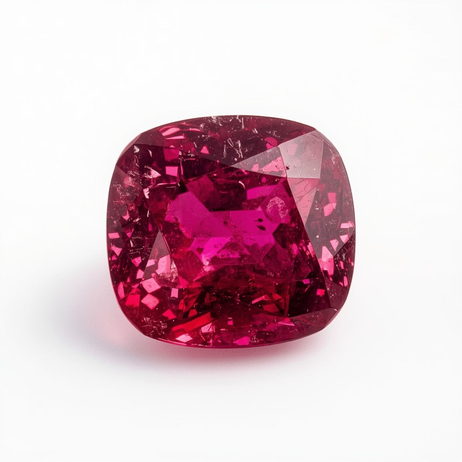 Ruby (GF) 1PC Large 10x10 MM Cushion Faceted Pink Shine Precious Loose Gemstones Главное изображение товара
