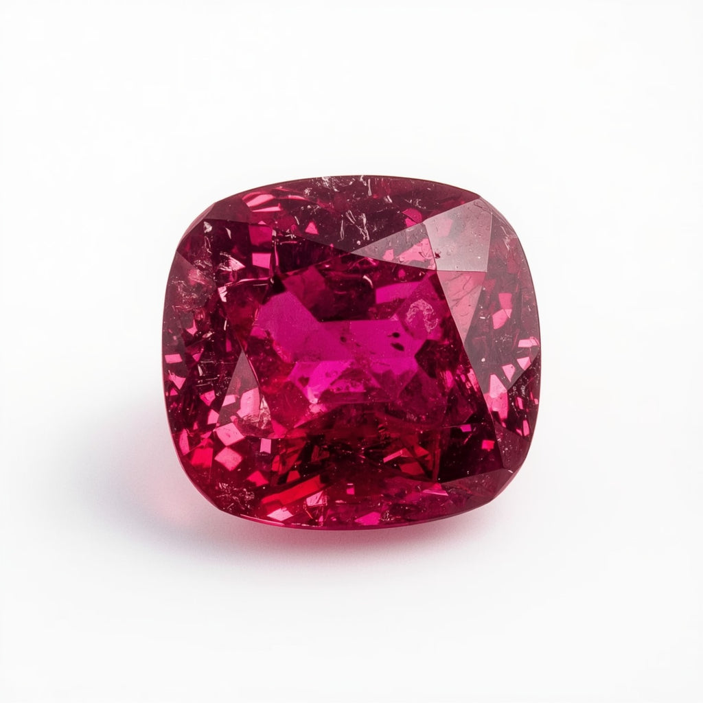 Ruby (GF) 1PC Large 10x10 MM Cushion Faceted Pink Shine Precious Loose Gemstones