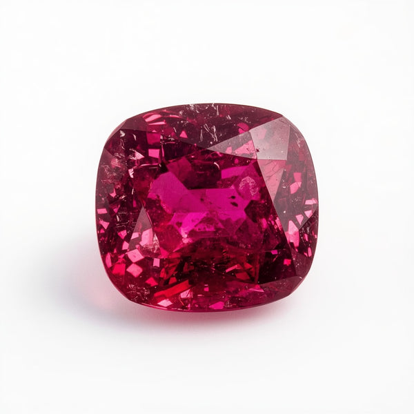 Ruby (GF) 1PC Large 10x10 MM Cushion Faceted Pink Shine Precious Loose Gemstones