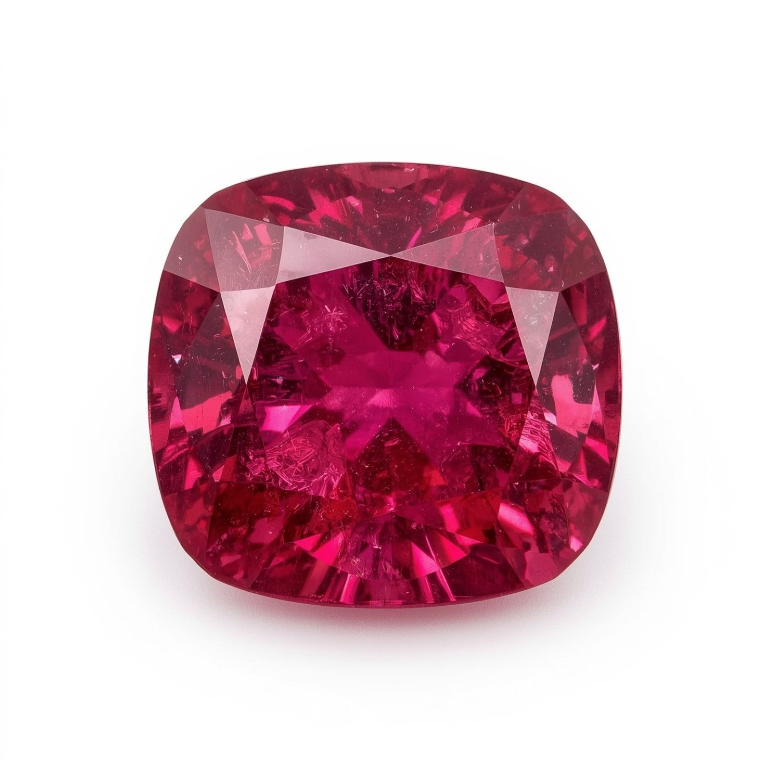 Ruby (GF) 1PC Large 12x12 MM Cushion Faceted Pink High-Quality Precious Loose Gems