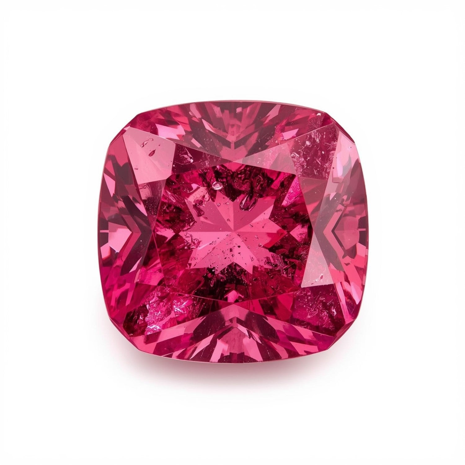 Rubin (GF) 1 Stück, groß, 12 x 12 mm, Kissen, facettiert, rosa, hochwertige, kostbare, lose Edelsteine Zweitbild