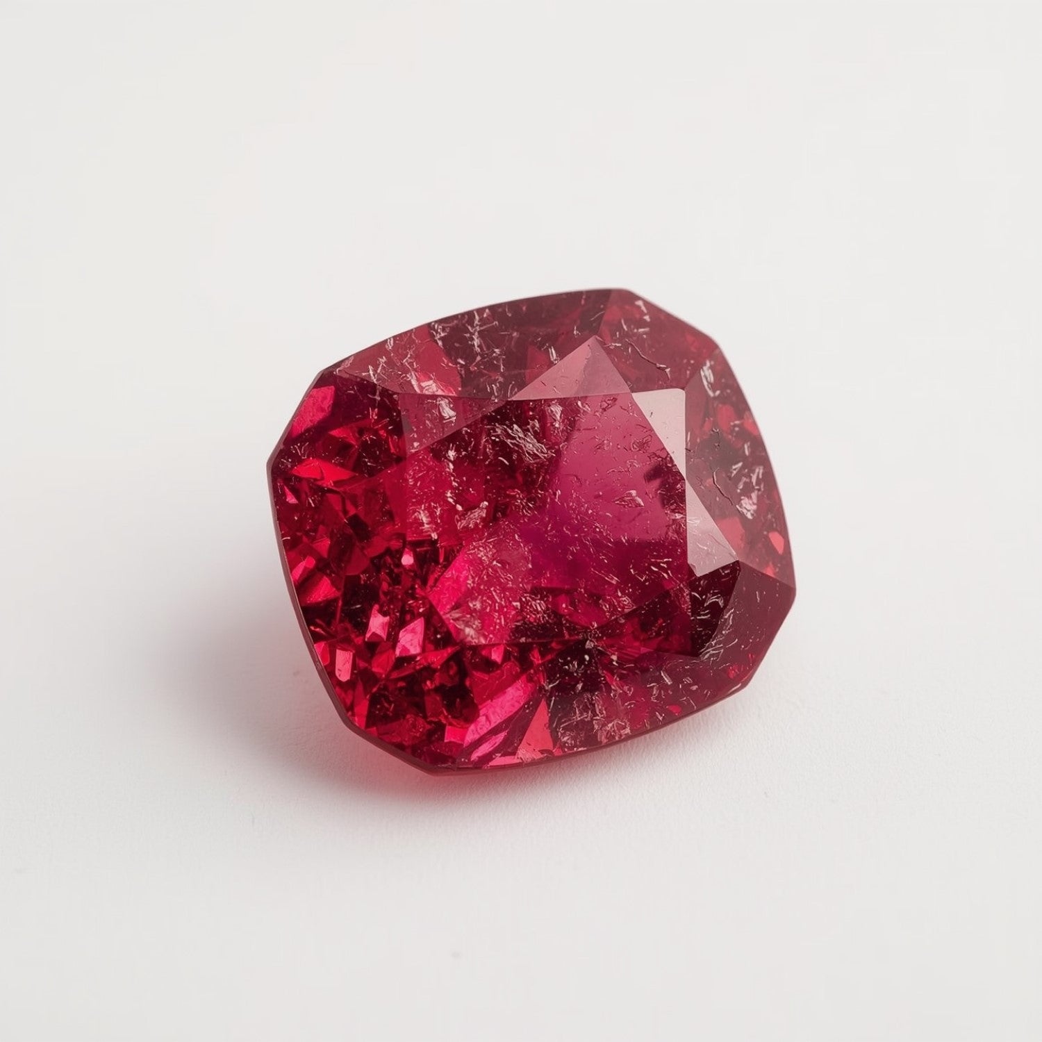 Ruby (GF) 1PC Tiny 6x6 MM Cushion Faceted Pink Polished Precious Loose Gemstones Второстепенное изображение товара