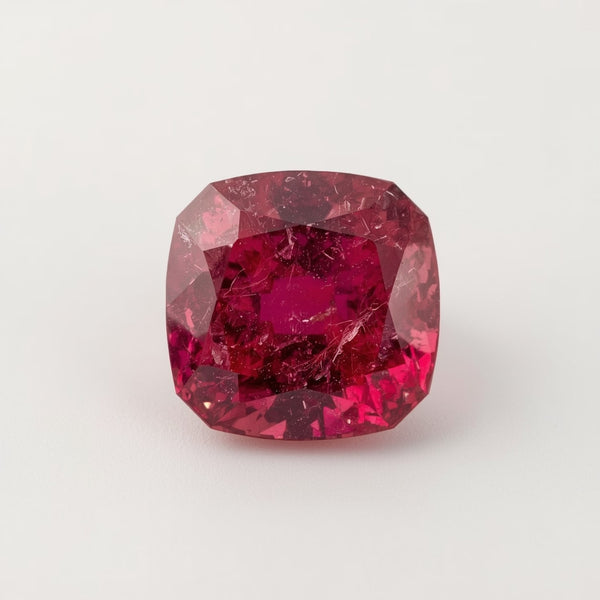 Ruby (GF) 1PC Medium 9x9 MM Cushion Faceted Pink Lustrous Precious Loose Gemstone