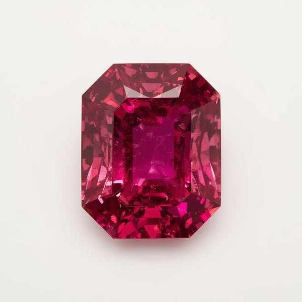 Ruby (GF) 1PC Large 10x12 MM Emerald Faceted Pink Natural Precious Gems