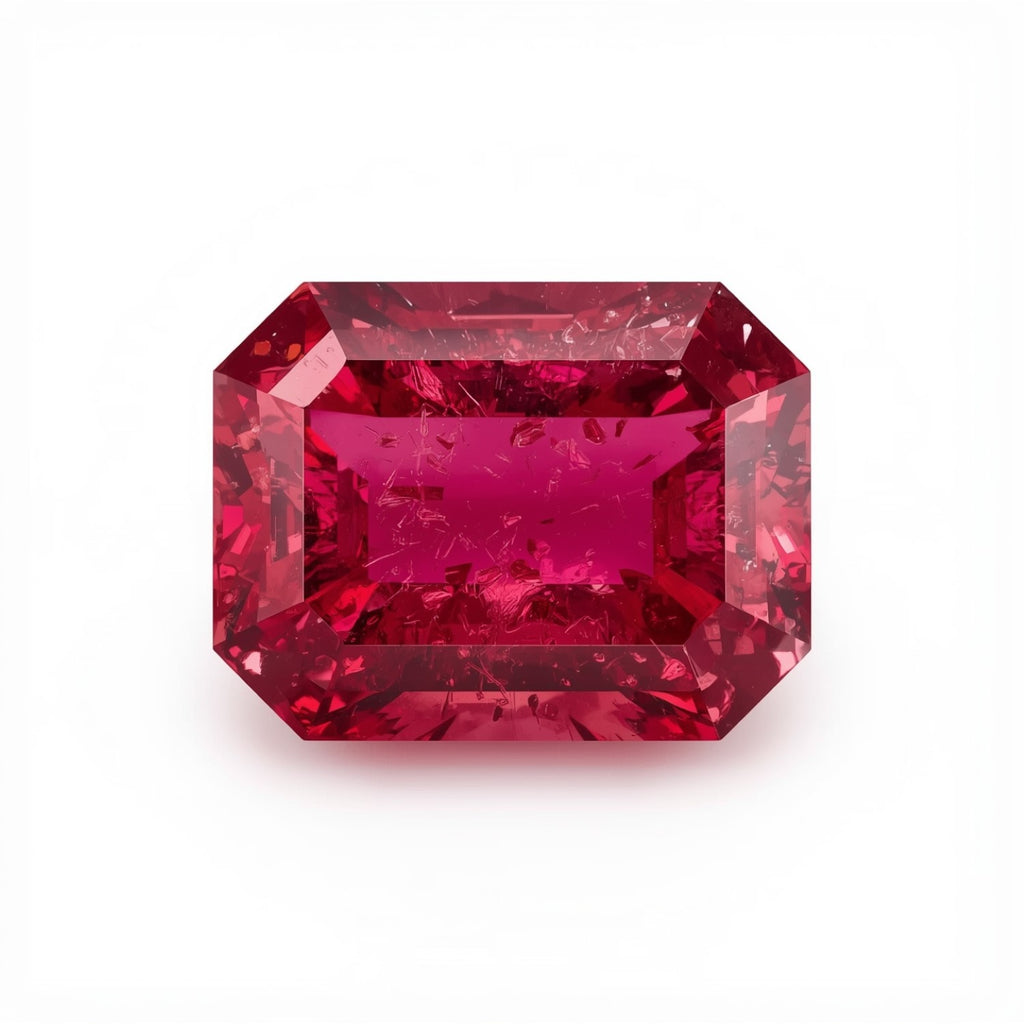 Ruby (GF) 1PC Large 10x12 MM Emerald Faceted Pink Natural Precious Gems