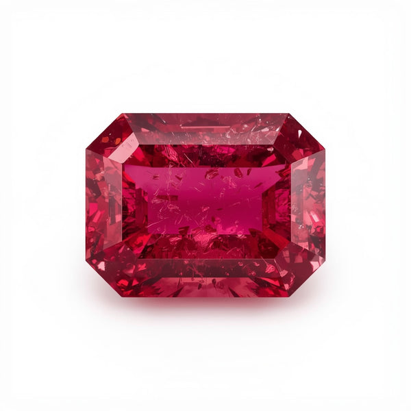 Ruby (GF) 1PC Large 10x12 MM Emerald Faceted Pink Natural Precious Gems