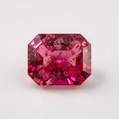 Ruby (GF) 1PC Large 10x14 MM Emerald Faceted Pink Genuine Precious Loose Gems